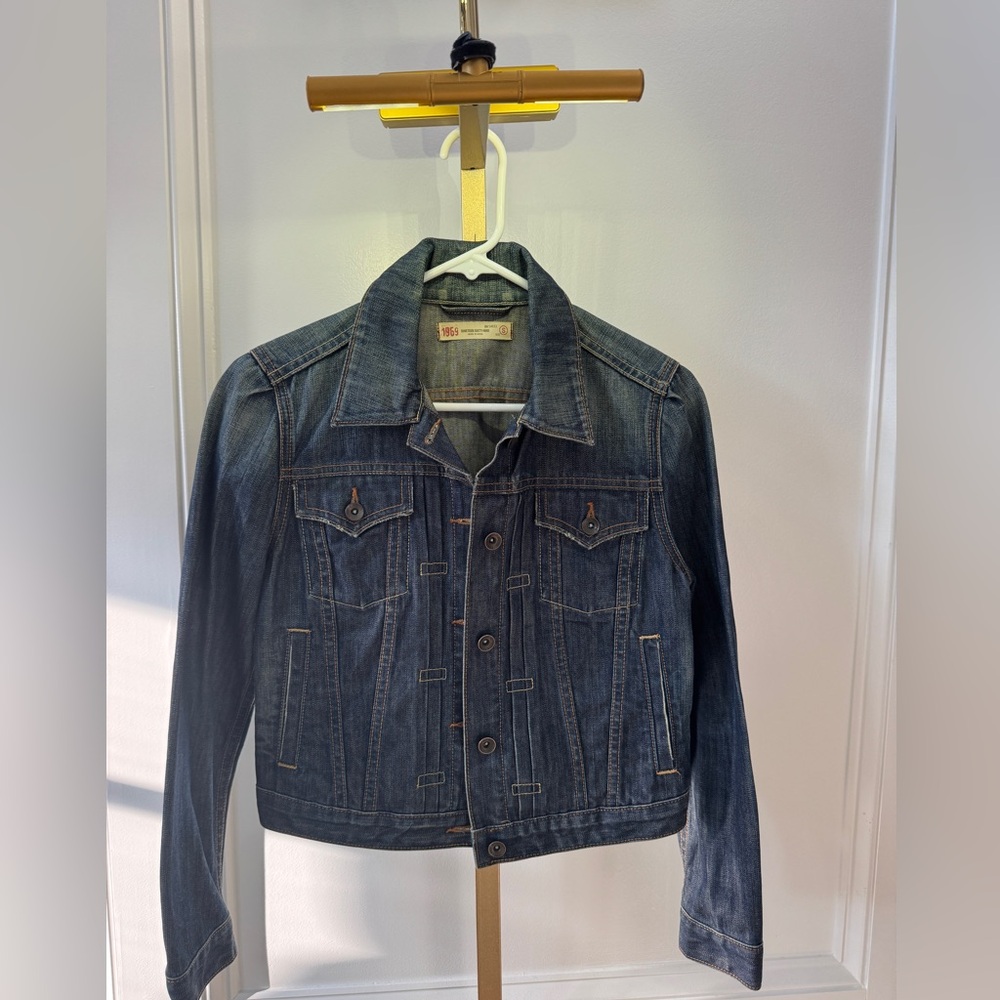 Dark wash gap jean jacket (limited edition 1969 pocket retro cool look womens s